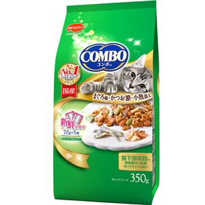(まとめ）コンボ キャット まぐろ味・かつお節・小魚添え 350g （ペット用品・猫フード)【×12セット】