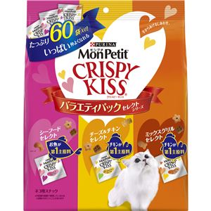 (まとめ）モンプチ クリスピーキッス バラエティーパック セレクトシリーズ 180g （ペット用品・猫フード)【×12セット】