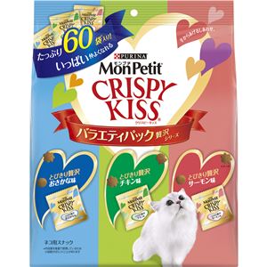 (まとめ）モンプチ クリスピーキッス バラエティーパック 贅沢シリーズ 180g （ペット用品・猫フード)【×12セット】