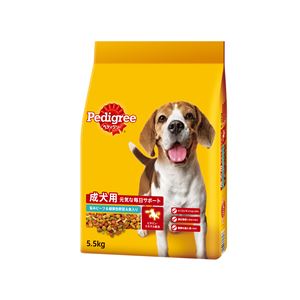 ペディグリー 成犬用 旨みビーフ＆緑黄色野菜＆魚入り 5.5kg （ペット用品・犬フード）