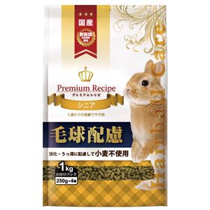 （まとめ）プレミアムレシピ ヘアボールケア シニア 1kg (ペット用品)【×10セット】