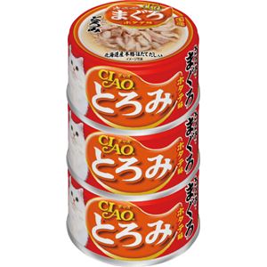 （まとめ）CIAO とろみ ささみ・まぐろ ホタテ味 3缶 (ペット用品・猫フード)【×15セット】