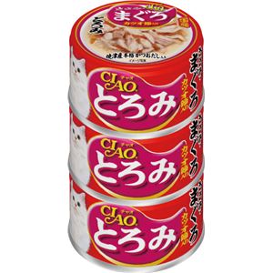 （まとめ）CIAO とろみ ささみ・まぐろ カツオ節入り 3缶 (ペット用品・猫フード)【×15セット】