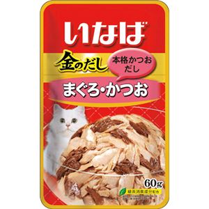 （まとめ）いなば 金のだし まぐろ・かつお 60g (ペット用品・猫フード)【×48セット】