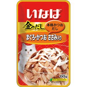 （まとめ）いなば 金のだし まぐろ・かつお・ささみ入り 60g (ペット用品・猫フード)【×48セット】