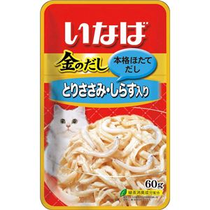 （まとめ）いなば 金のだし とりささみ・しらす入り 60g (ペット用品・猫フード)【×48セット】