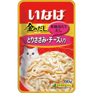 （まとめ）いなば 金のだし とりささみ・チーズ入 60gり (ペット用品・猫フード)【×48セット】