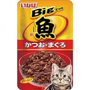 （まとめ）いなば Bigマルウオ かつお・まぐろ 80g (ペット用品・猫フード)【×48セット】