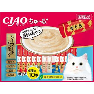 （まとめ）ちゅ～る 40本入り シーフードバラエティ (ペット用品・猫フード)【×8セット】