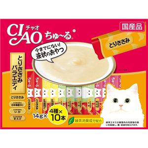 （まとめ）CIAO ちゅ～る とりささみバラエティ 14g×40本 (ペット用品・猫フード)【×8セット】