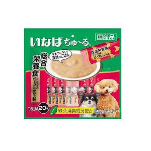 （まとめ）ちゅーる20本総合笹身ビーフM14g20本 (ペット用品・犬フード)【×16セット】