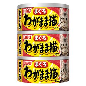 （まとめ）いなば わがまま猫 まぐろ 60g×3缶 (ペット用品・猫フード)【×24セット】