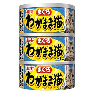 （まとめ）いなば わがまま猫 しらす入り まぐろ 60g×3缶 (ペット用品・猫フード)【×24セット】