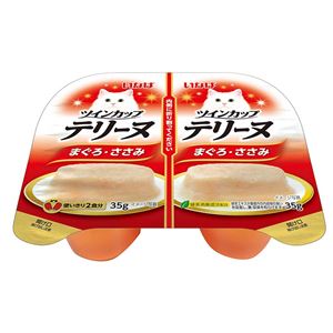 （まとめ）ツインカップテリーヌ まぐろ・ささみ 35g×2個 (ペット用品・猫フード)【×48セット】