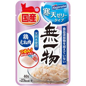 （まとめ）無一物パウチ 寒天ゼリータイプ 鶏むね 40g (ペット用品・猫フード)【×24セット】