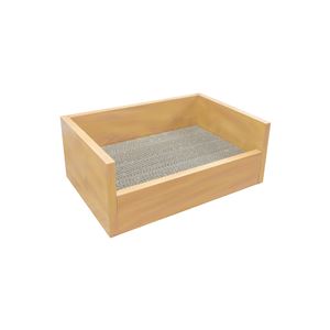 （まとめ）キャットベッド 本体 つめみがき付き （ペット用品）【×2セット】