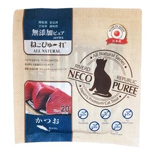 （まとめ）国産 ねこぴゅーれ 無添加ピュアseries かつお 20本 （ペット用品・猫フード）【×5セット】