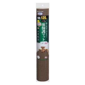 （まとめ）ペット用床保護マット 60×120cm ブラウン（ペット用品）【×25セット】