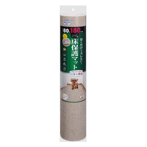 （まとめ）ペット用床保護マット 60×180cm ベージュ（ペット用品）【×16セット】