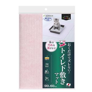 （まとめ）おくだけ吸着トイレ下敷きマット（ネコ用）（ペット用品）【×60セット】