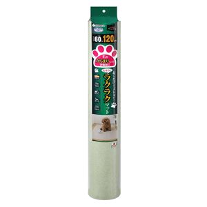 （まとめ）吸着おそうじラクラクマット 60×120cm グリーン（ペット用品）【×25セット】