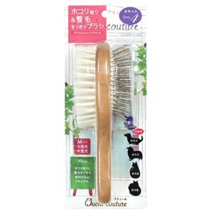 （まとめ）ダブルクッションブラシM OC-18（ペット用品）【×12セット】