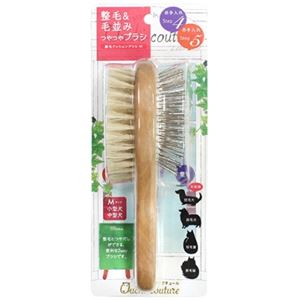（まとめ）豚毛クッションブラシM OC-21（ペット用品）【×12セット】