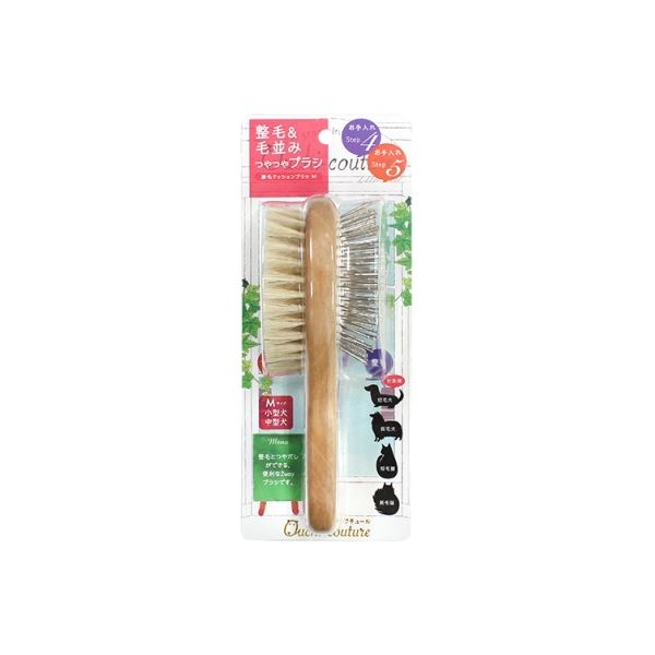 （まとめ）豚毛クッションブラシM OC-21（ペット用品）【×12セット】