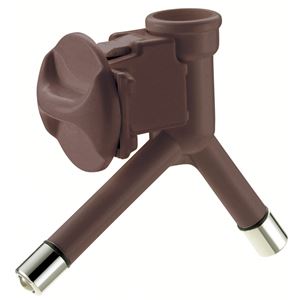 （まとめ）リッチェル ペット用Wウォーターノズル ブラウン (ペット用品) (×2セット）