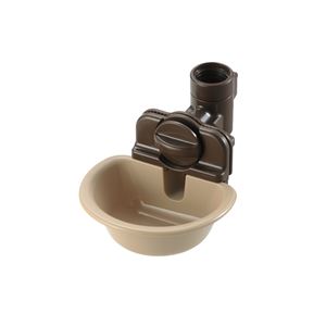 （まとめ）リッチェル ペット用ウォーターディッシュ S ブラウン (ペット用品) (×5セット）