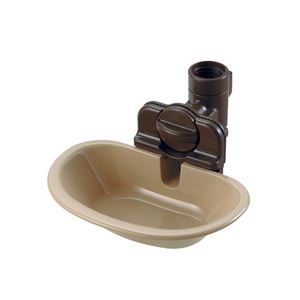 （まとめ）リッチェル ペット用ウォーターディッシュ M ブラウン (ペット用品) (×5セット）