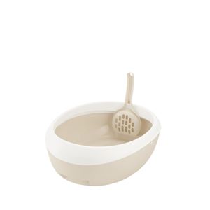 （まとめ）ラプレ ネコトイレ S ホワイト (ペット用品) (×5セット）