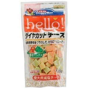 （まとめ）ドギーマンheLLo！ダイヤカットチーズ 野菜ミックス 100g【×18セット】