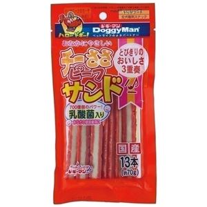 （まとめ）ドギーマンチーささビーフサンド乳酸菌入 13本(約70g)【×18セット】