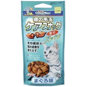 （まとめ）キャティーマン猫の毛玉ケアスナック まぐろ味 35g【×12セット】