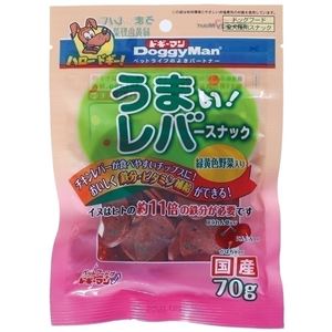 （まとめ）ドギーマンうまい！レバースナック 緑黄色野菜入 70g【×12セット】