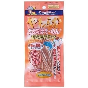 （まとめ）キャティーマンやわらかササミほそーめん おさかなサンド 25g【×18セット】