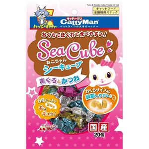 （まとめ）キャティーマンねこちゃんシーキューブ まぐろとかつお 20個【×18セット】