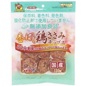 （まとめ）ドギーマン無添加良品 香ばし鶏ささみチップス 120g【×6セット】