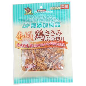 （まとめ）ドギーマン無添加良品 香ばし鶏ささみ ぶつ切り 120g【×6セット】