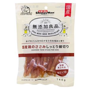 （まとめ）ドギーマン無添加良品 国産鶏のささみしっとり細切り 140g【×6セット】