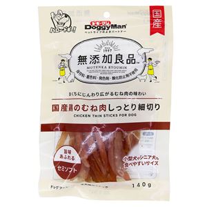 （まとめ）ドギーマン無添加良品 国産鶏のむね肉しっとり細切り 140g【×6セット】