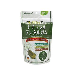 （まとめ）Happy DaysOlivePet ナチュラルデンタルガム M 3本入り【×15セット】