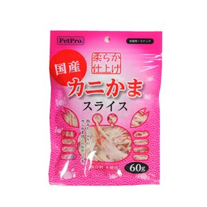 （まとめ）ペットプロ カニかまスライス やわらか仕上げ 60g【×10セット】