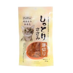 （まとめ）ペットプロ 純国産しっとりささみ薄切り 40g【×10セット】
