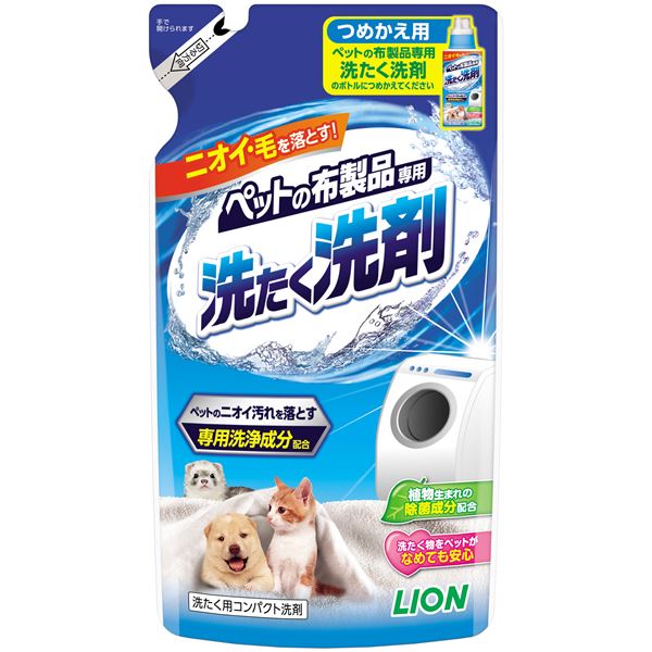 （まとめ） ペットの布製品専用 洗たく洗剤 つめかえ用 320g （ペット用品） 【×10セット】