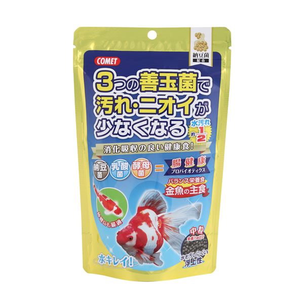 （まとめ） コメット 金魚の主食 納豆菌 中粒 200g （ペット用品） 【×10セット】【代引不可】