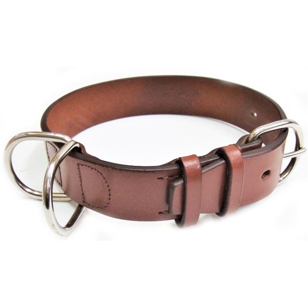 オイルレザーカラー #36 ブラウン （ペット用品・犬用）