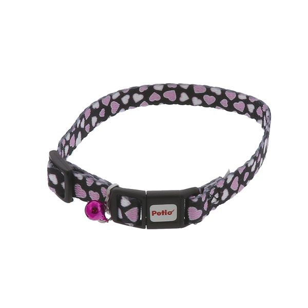 （まとめ）CAT COLLAR ハートカラー ブラック【×5セット】 (猫用品/首輪)