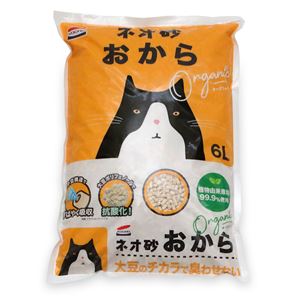 (まとめ)ネオ砂 おから オーガニック 6L【×3セット】 (猫砂)